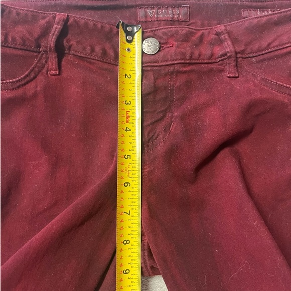 Guess Kate Skinny Merlot Lace Up Side Jeans - Picture 13 of 15